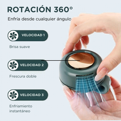 Ventilador Portátil 360º Ultraligero – Frescura Instantánea donde estés