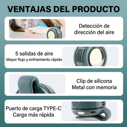 Ventilador Portátil 360º Ultraligero – Frescura Instantánea donde estés