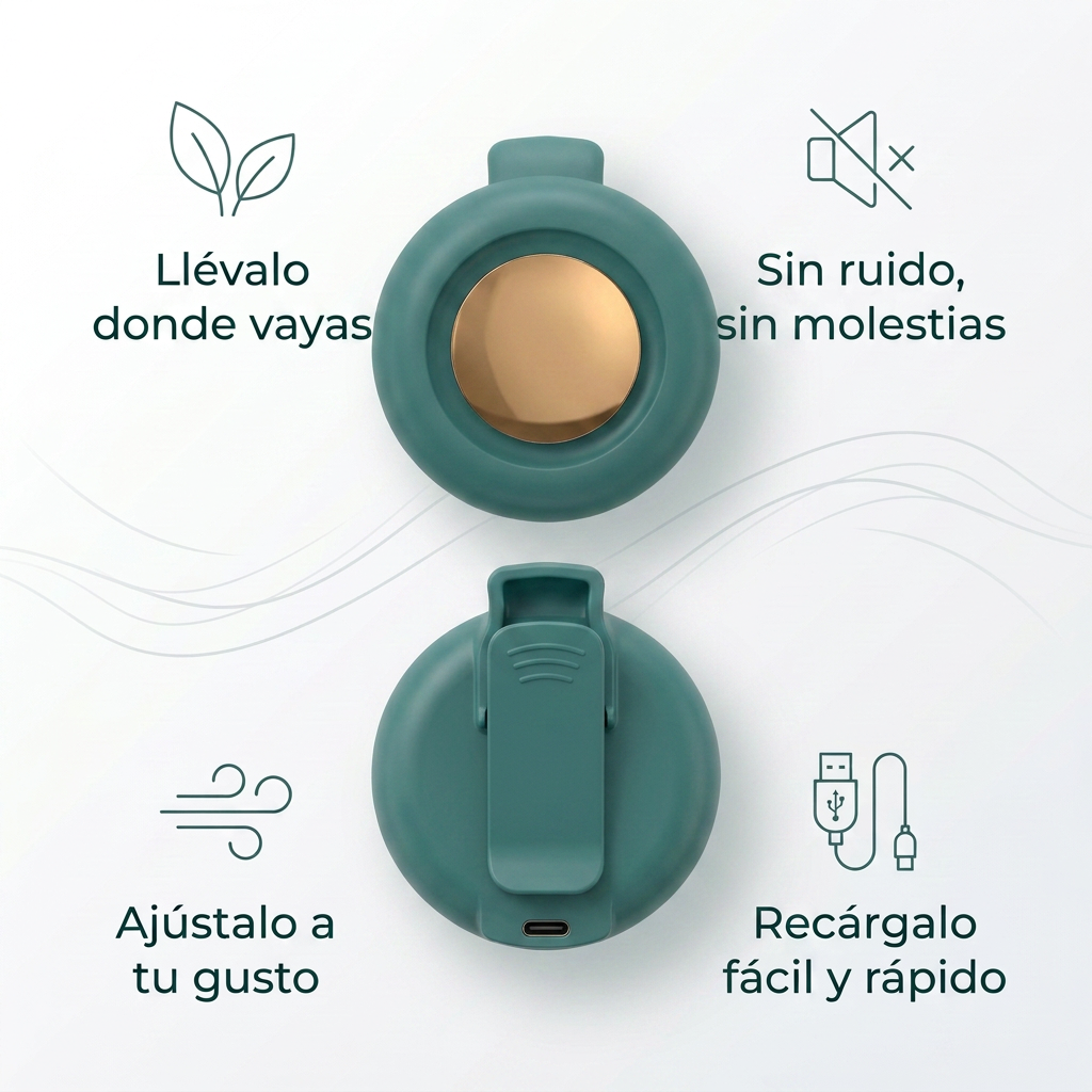 Ventilador Portátil 360º Ultraligero – Frescura Instantánea donde estés